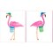 Beach Flamingo by Julie DeRice 12" x 15" Canvas Wall Art (Set of 2)